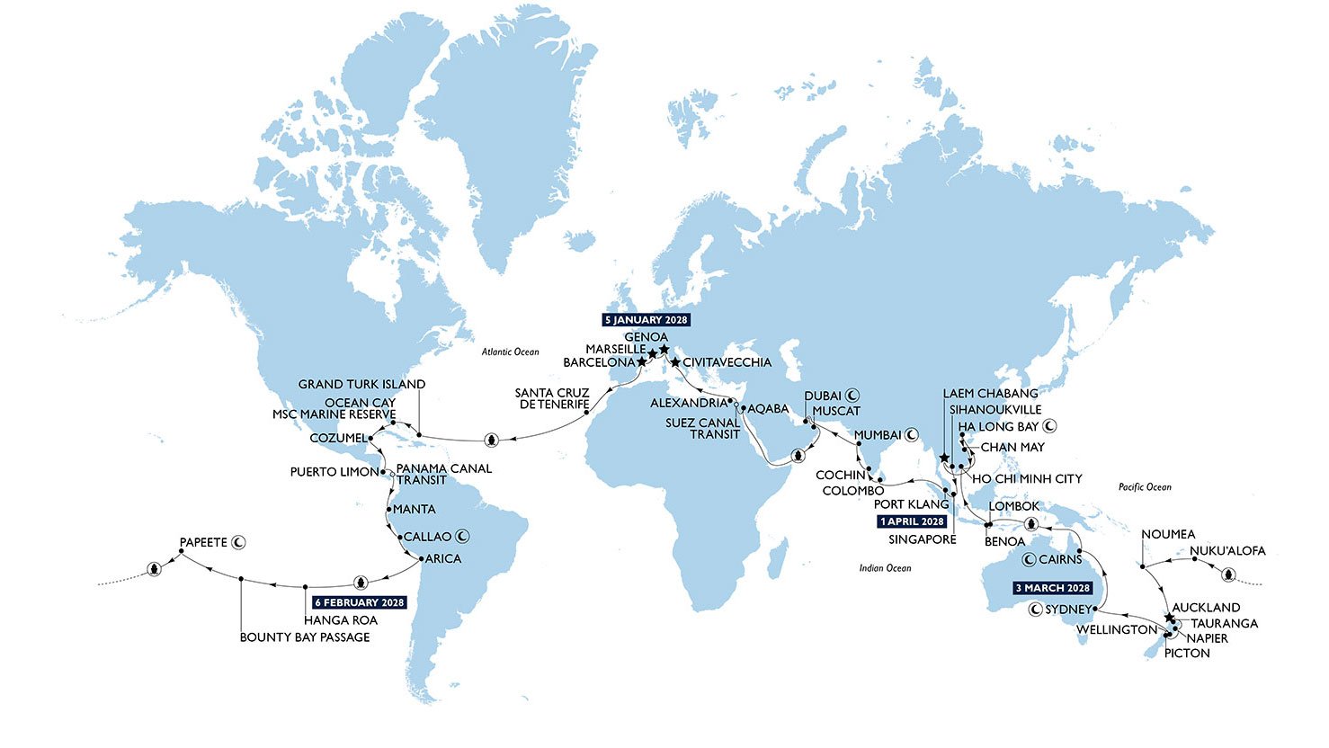 MSC World Cruise 2028 | MSC Cruises MSC World Cruise 2028 | MSC Cruises