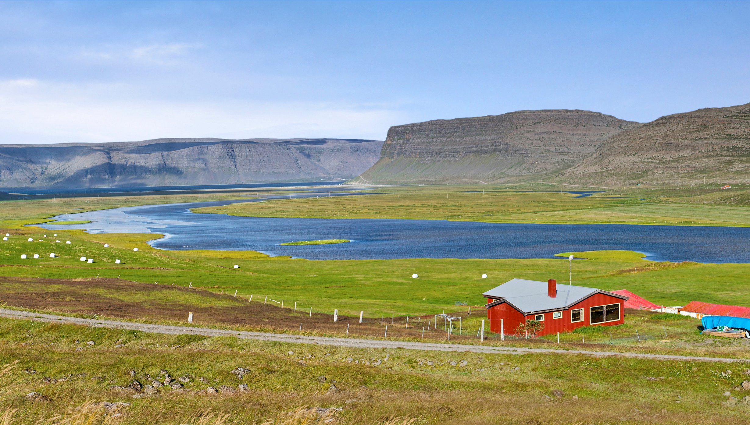 highland, Fjord, Fjarðará, Iceland