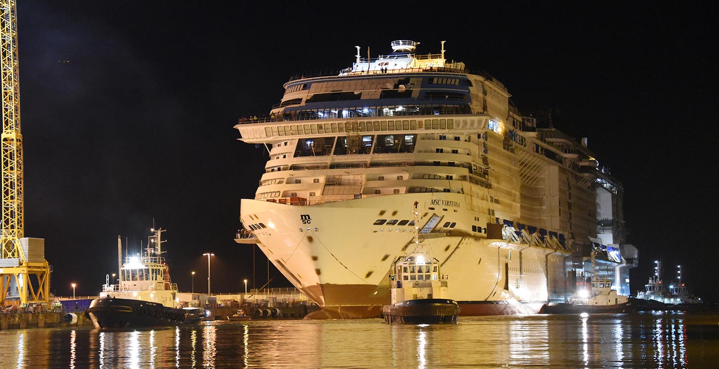 MSC Virtuosa float out |MSC Cruises