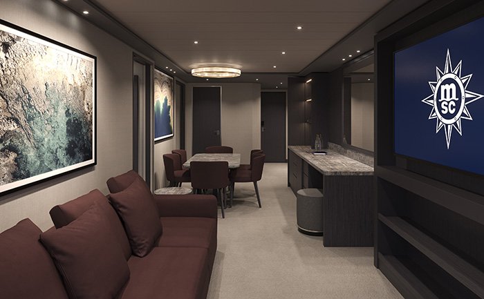 MSC Yacht Club Royal suite with whirlpool bath, MSC Poesia | MSC Cruises MSC Yacht Club Royal suite with whirlpool bath, MSC Poesia | MSC Cruises