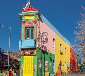 Maisons colorées du quartier Caminito à Buenos Aires, Argentine