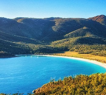 Baie aux eaux claires près de Hobart, Tasmanie, Australie