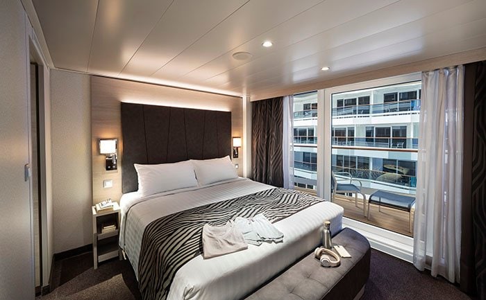 Deluxe Balcony Promenade view, MSC World Europa | MSC Cruises Deluxe Balcony Promenade view, MSC World Europa | MSC Cruises