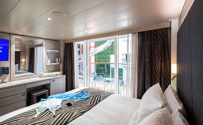 Deluxe Balcony Promenade view, MSC World Europa | MSC Cruises