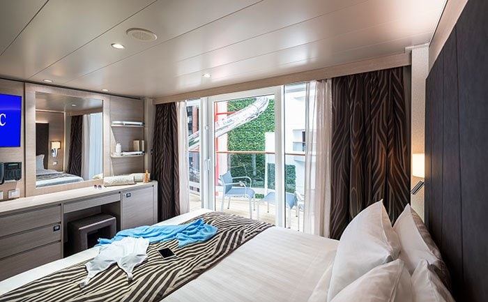 Deluxe Balcony Promenade view, MSC World Europa | MSC Cruises Deluxe Balcony Promenade view, MSC World Europa | MSC Cruises