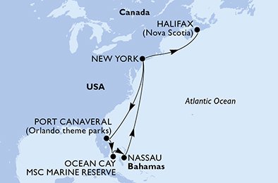 MSC Cruises: New York to Halifax